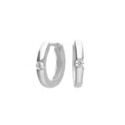 Silver Single Cz Hoop 1
