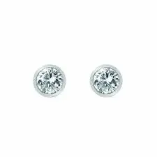 Silver Tender White Topaz Earrings 1