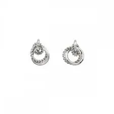 Silver Unity Circle Stud Earrings 1