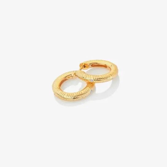 Jac Jossa Gold Plated Silver Spirit Hoop Earrings 1