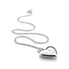 Silver  Memories Romantic Heart Locket & Chain 1