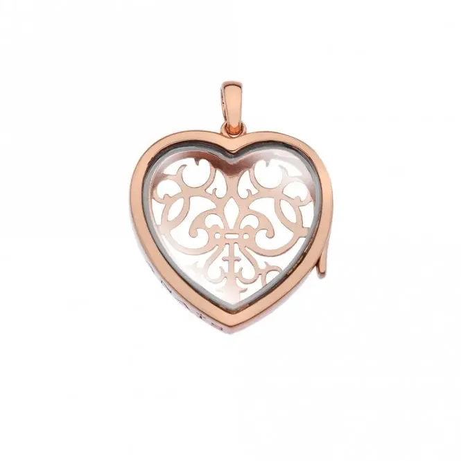 Anais Rose Gold Plated Patterned Love Locket 1