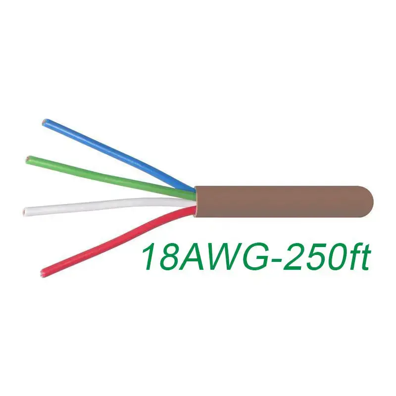 18-4 Thermostat Wire 18-Gauge Copper Cmr Heating Ac Hvac Cable 250Ft 1