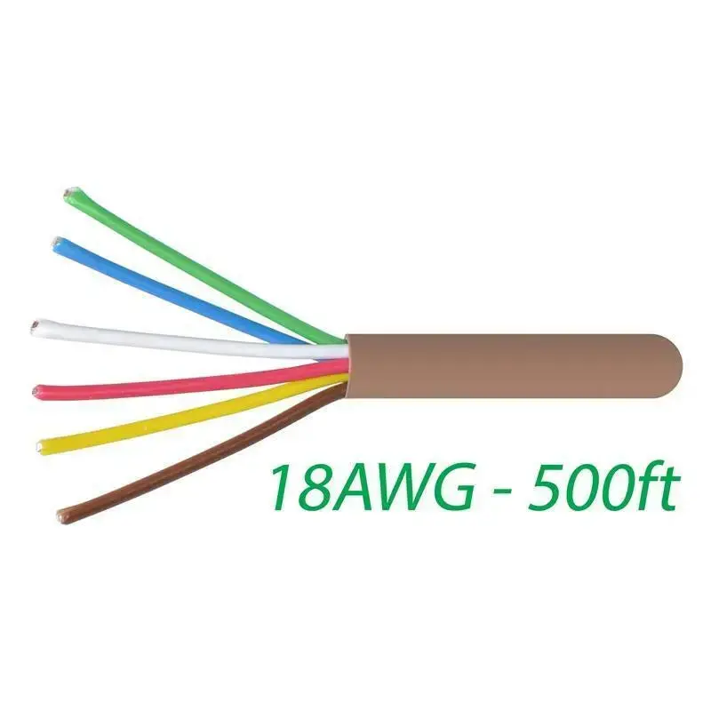 18-6 Thermostat Wire 18-Gauge Copper Cmr Heating Ac Hvac Cable 500Ft 1