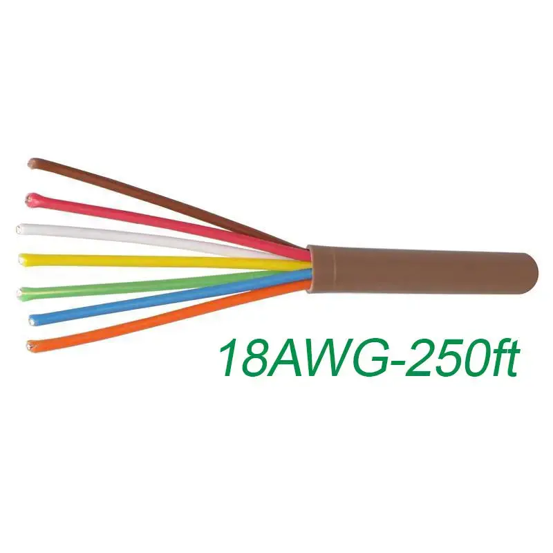 18-7 Thermostat Wire 18-Gauge Copper Cmr Heating Ac Hvac Cable 250Ft 1