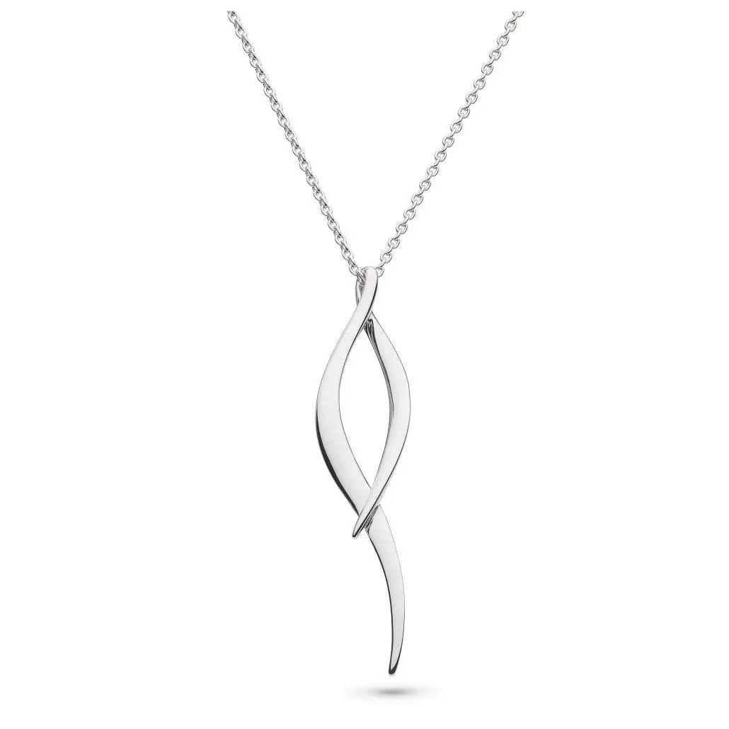 Silver Entwine Twine Twist Necklace 1