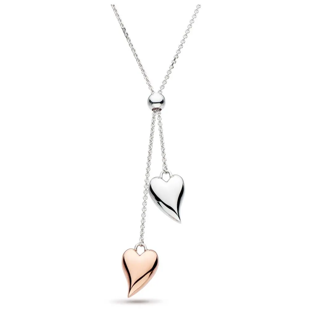 Kh Silv&Rgp Desire Cherish Blush Heart Lariat Ncklce 1