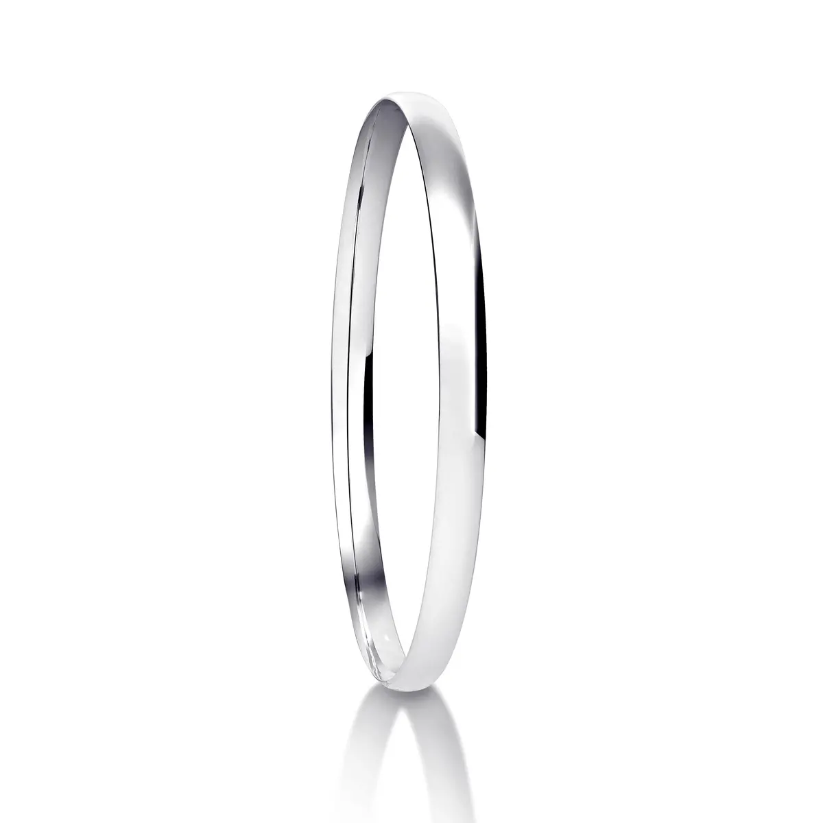Silver 5Mm Heavy Court Plain Bangle 1