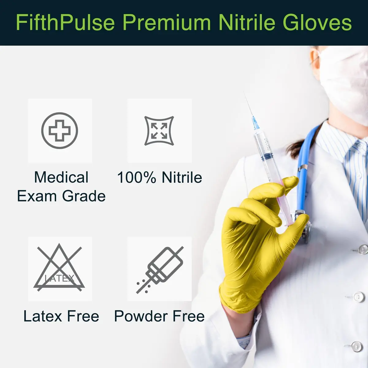 Yellow Disposable Nitrile Gloves 3