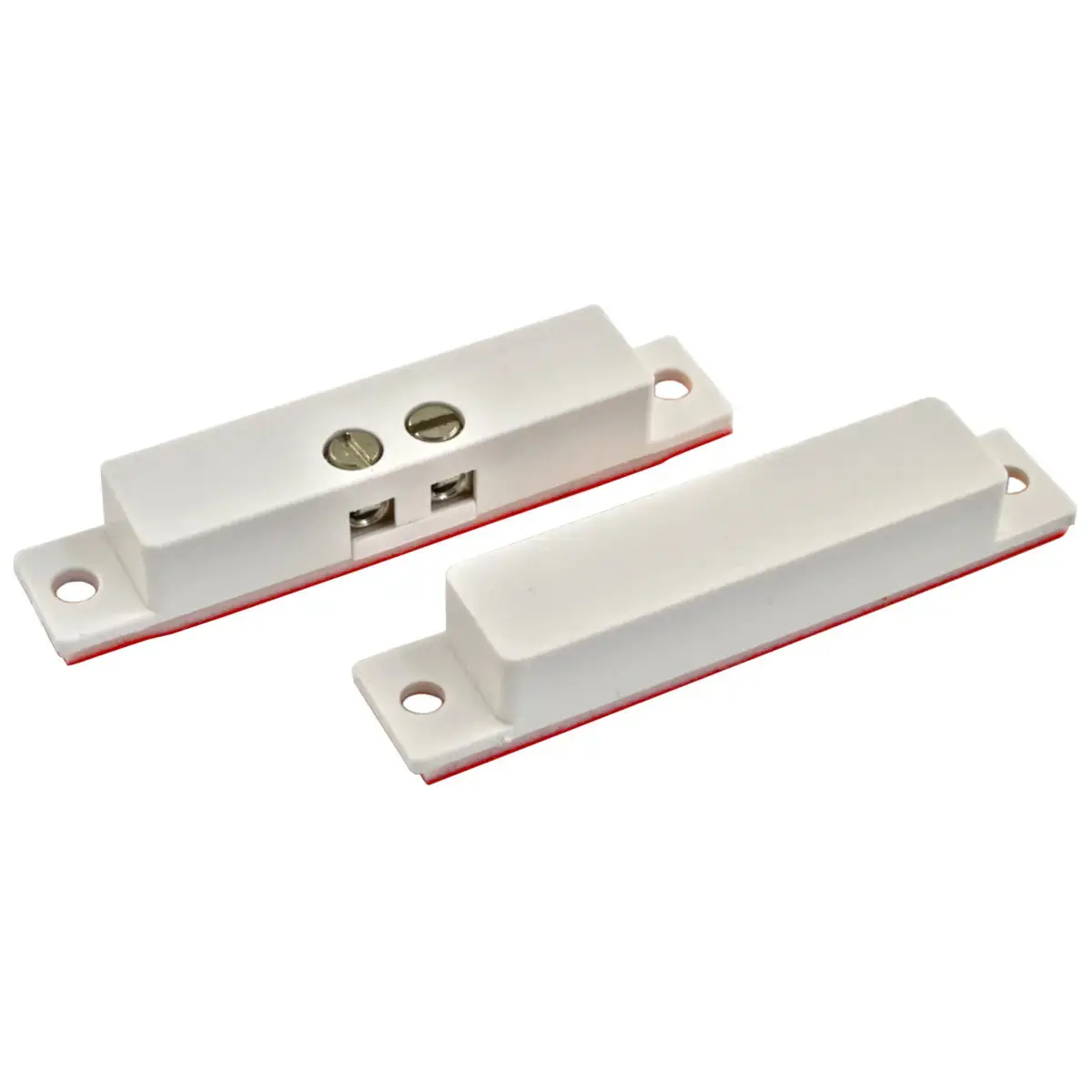2" Surface Mount Magnetic Alarm Contact Switch, Window Door Sensor, White With Adhesive 1