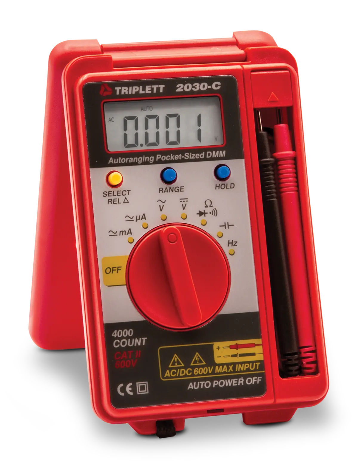 Open Box - 3 ¼ Digit 4000 Count Pocket Digital Multimeter: Cat Ii 600V - (2030-C-Op) 1