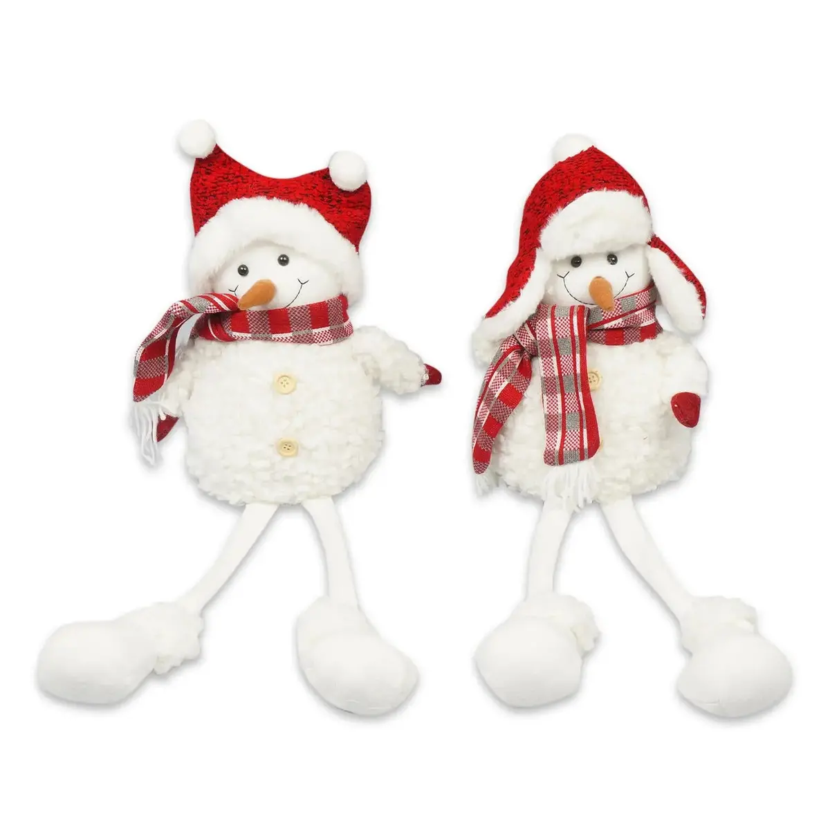 23" Christmas Sitting Snowman Indoor/Outdoor Decoration 2 Assortments 1