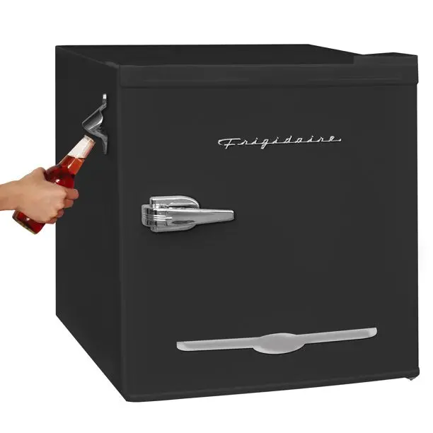 Frigidaire Efr176-Blk 1.6 Cu Ft Retro Bar Fridge W/ Side Bottle Opener - Black 1
