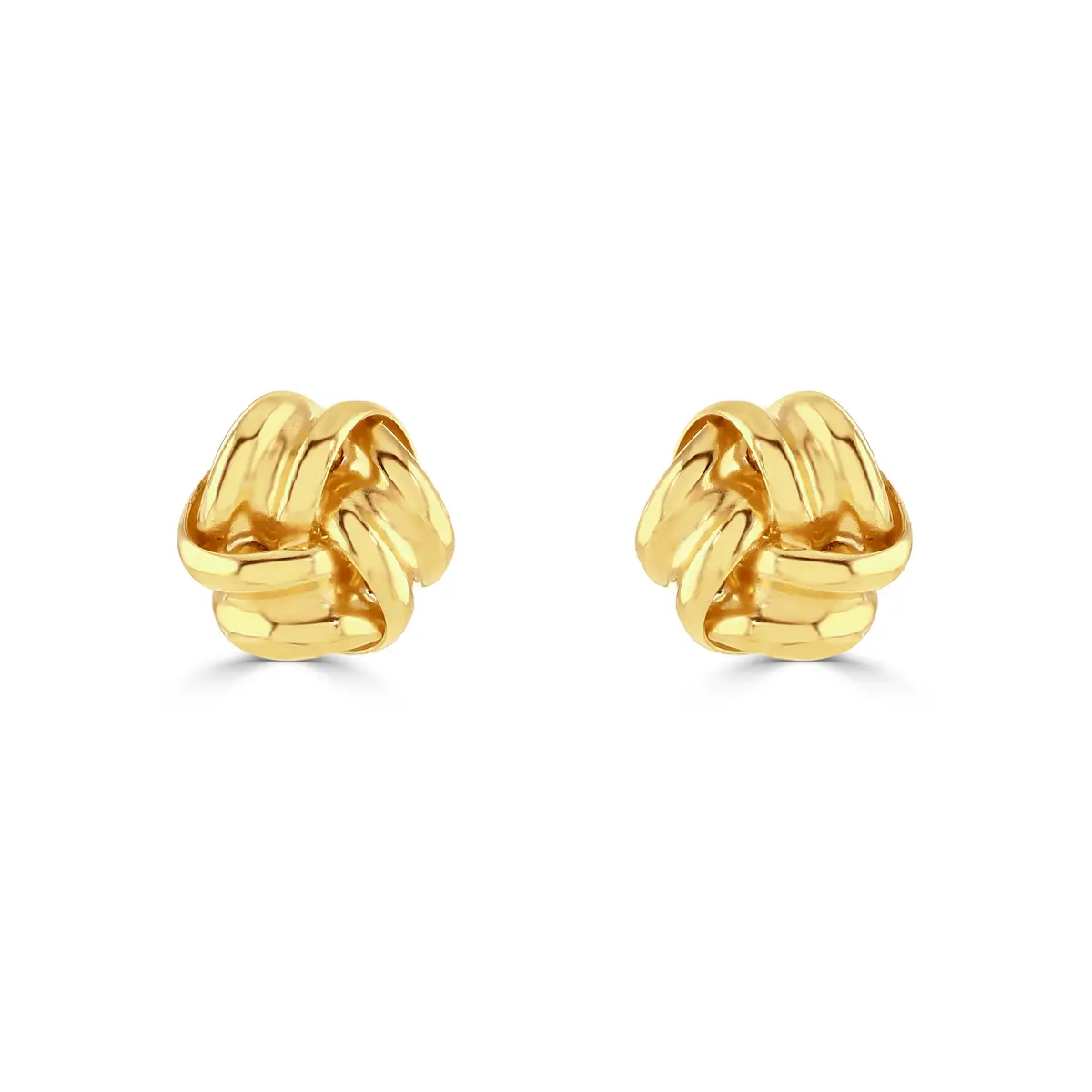 18Ct Yellow Gold Sml Ribbon Knot Stud 1