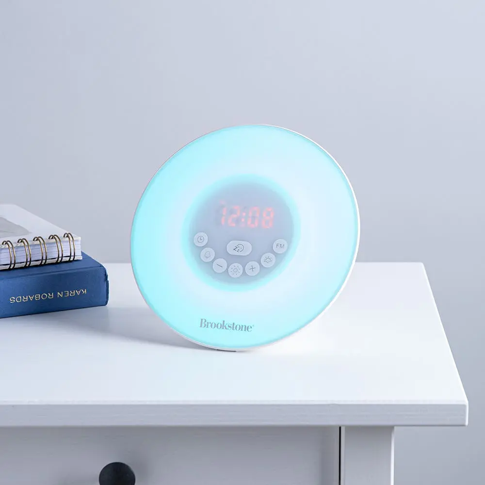 Brookstone Bswk622 Sunrise Rise-N-Shine 'Wake Up' Alarm Clock W/ Fm Radio & Ambient Noise Sound Mode 1