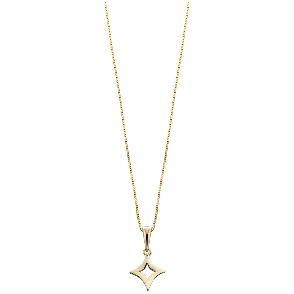 9Ct Yellow Gold Star Pendant 1