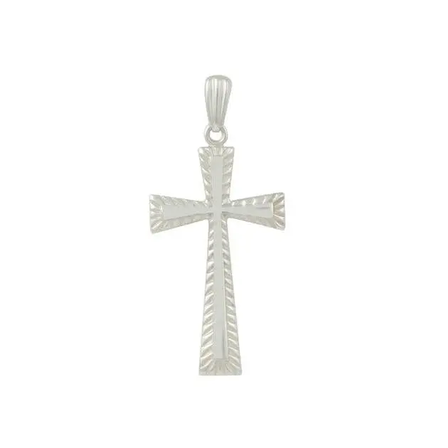 Silver Cross 69 Pendant Laser Bail 1