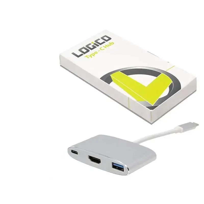 3-In-1 Usb Type C Hub Adapter Hdmi 4K-Usb 3.0-Usb Multi Port Converter 1