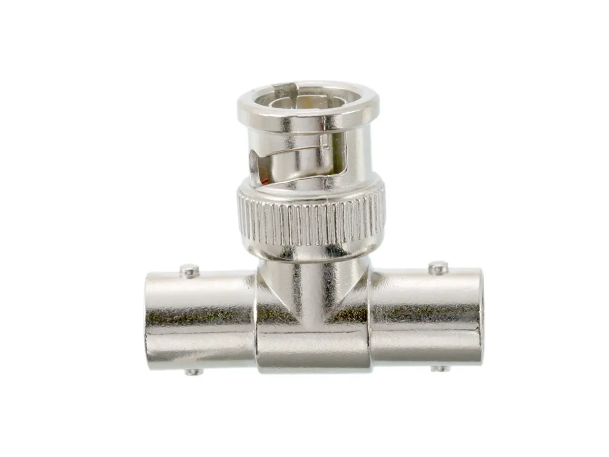 Bnc Adapter, "T" Female/Male/Female, 75 Ohm, 10 Pack - (301-327T75tp) 1