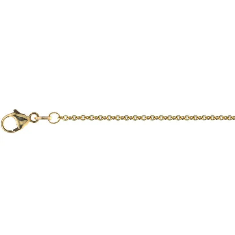 18Ct Yellow Gold 16" Close Trace Chain Link Necklace 1