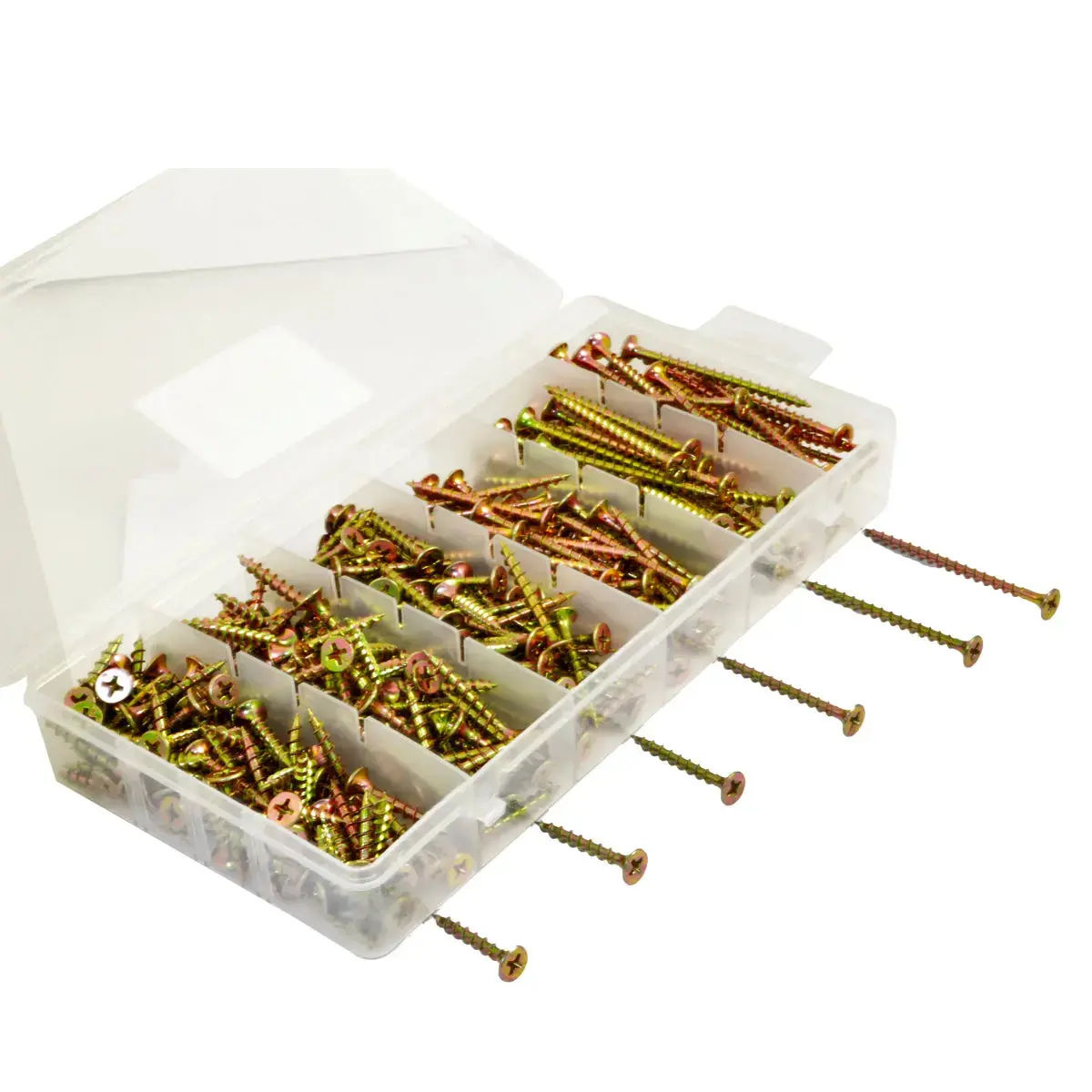 335 Pcs Assorted #6 Steel Phillips Bugle Head Wood Rocket Kit Yellow Zinc 1