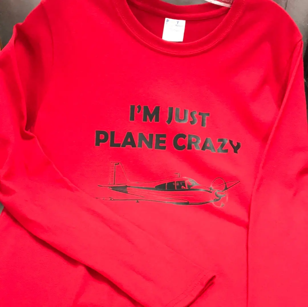 ‘I’M Just Plane Crazy’ Women’S Long Sleeved T-Shirt 1