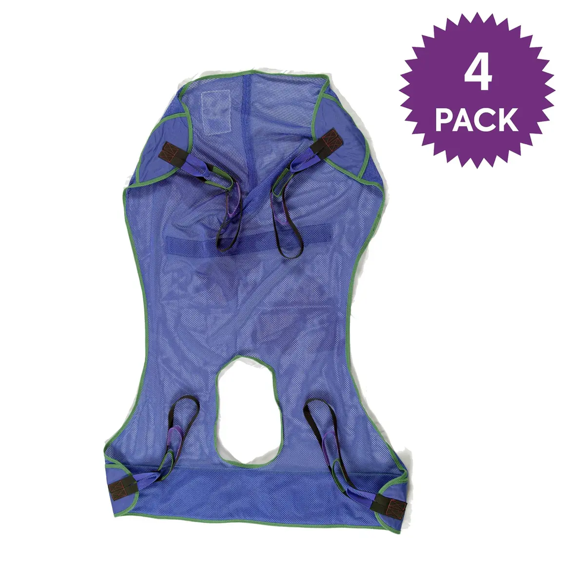 Case Of 4 Universal Full Body Mesh Lift Sling W/ Commode Opening - Large 1