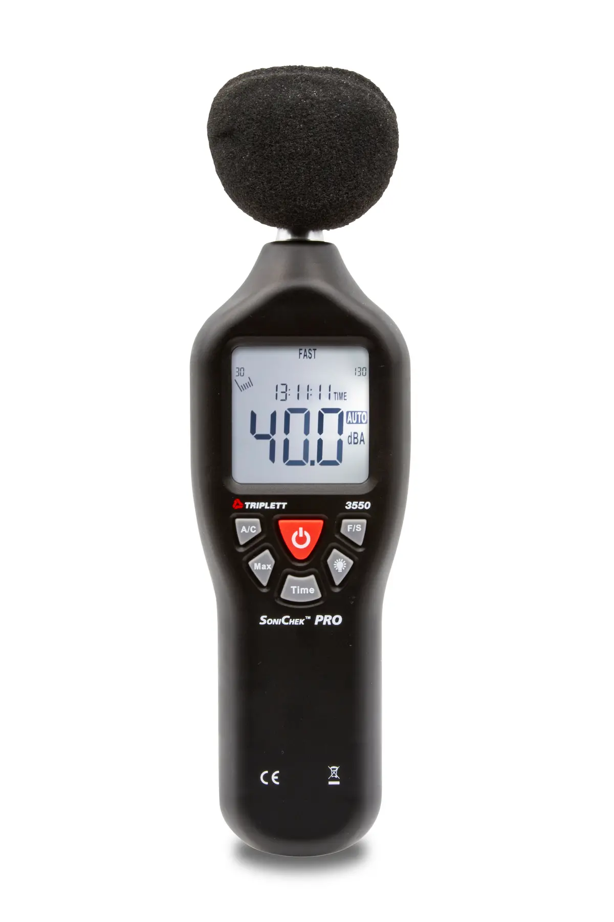 Open Box - Sonichek™ Pro Professional Compact Sound Level Meter: Reads 30 To 130Dbr, 31.5Hz To 8Khz Frequency Range - (3550-Ob) 1