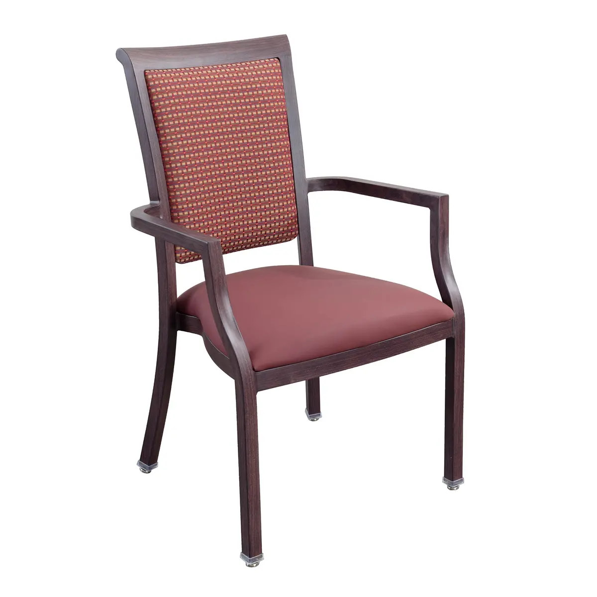 Red Chair With Squared Arms, Square Back 1