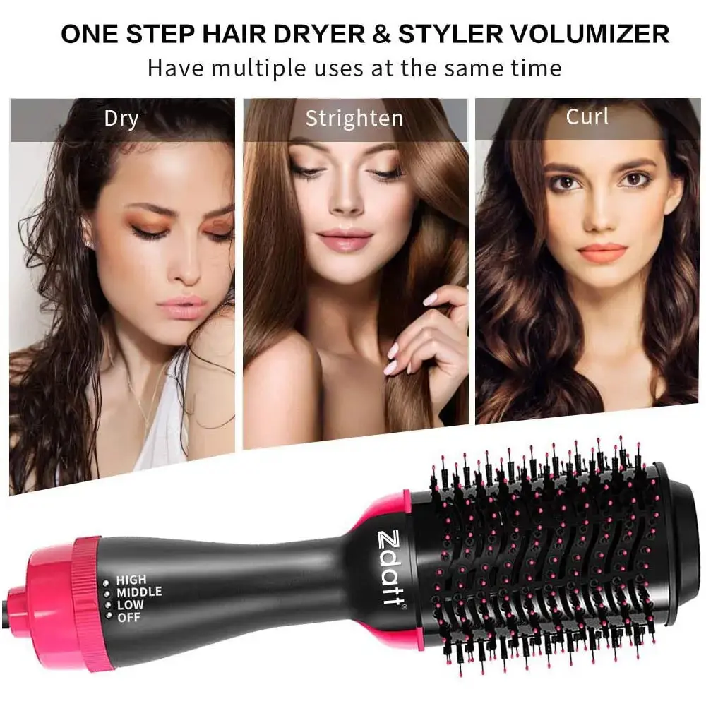 4-In-1 Hot Air Hair Brush & Volumizer Hair Styling For Straight & Curly Hair 2