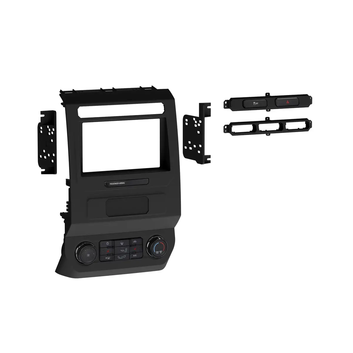 Metra 95-5869Ch Double Din Stereo Install Dash Kit For Select Ford F-Series Trucks (With Single-Zone Climate Controls) 2015-2022 1