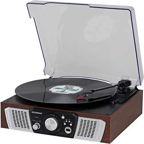 Sylvania Src831 3-Speed Turntable With Built-In Speakers, And Usb Playback/Encoding 1