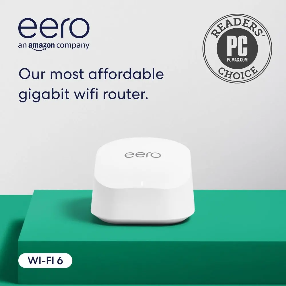 Eero 6+ Mesh Wifi Router Wi-Fi 6 Dual Band Supports Internet Plans Up To A Gigabit 1,500 Sq. Ft. 75+ Devices (1-Pack) 2