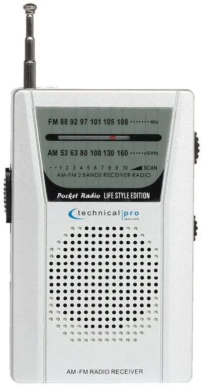 Technical Pro R60 Portable Pocket Type Am/Fm Handheld Radio With Speaker 1