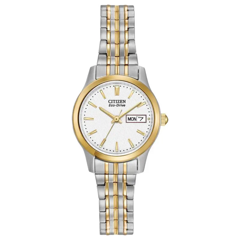 Eco-Drive Lady's Two Colour Expanding Strap Watch 1