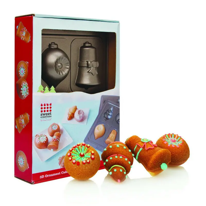 Sweet Creations Good Cook 3D Ornament 4-Slot Cake Pan 1