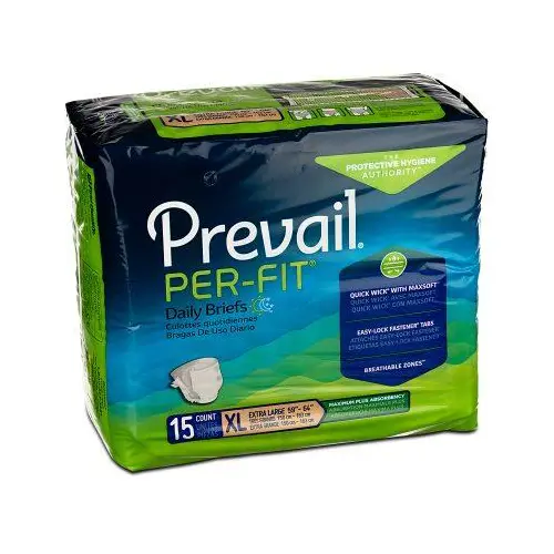 Prevail Per-Fit Briefs X-Large - 15Ea/Pk 4Pk/Cs 1
