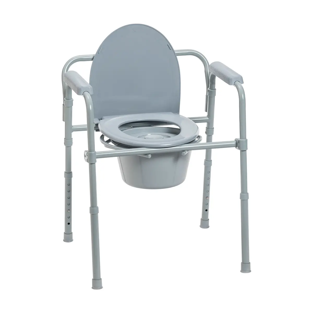Steel Folding Deep Seat Bedside Commode 1