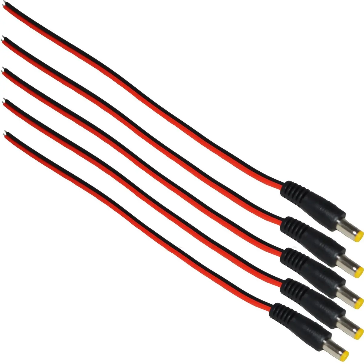 530113 12 Volt 8.5" Dc Male Plug Power Pigtail For Cctv Cameras (5/Pk) 1