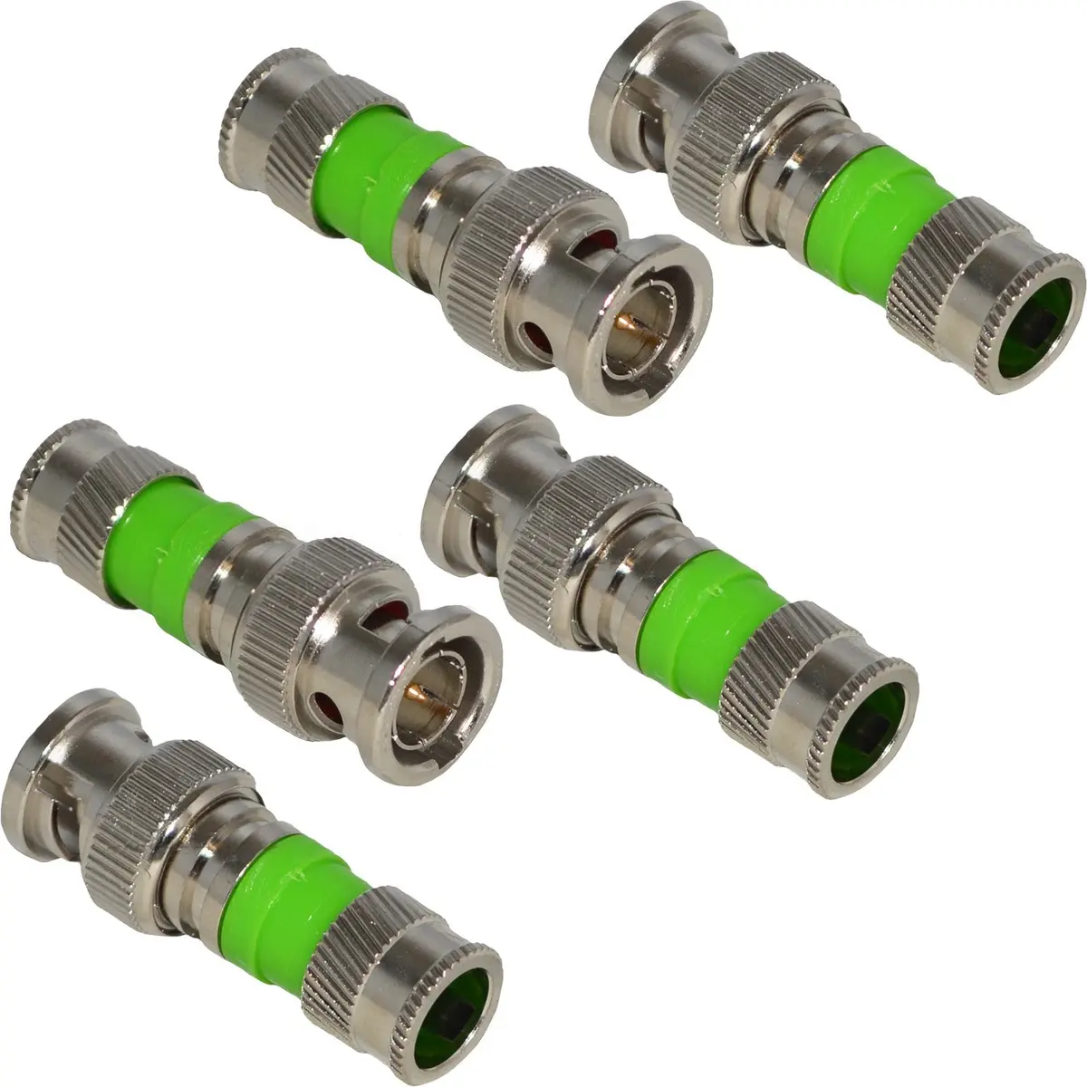 Bnc Compression Type 75 Ohm Coaxial Coax Rg59 Cctv Connector 1