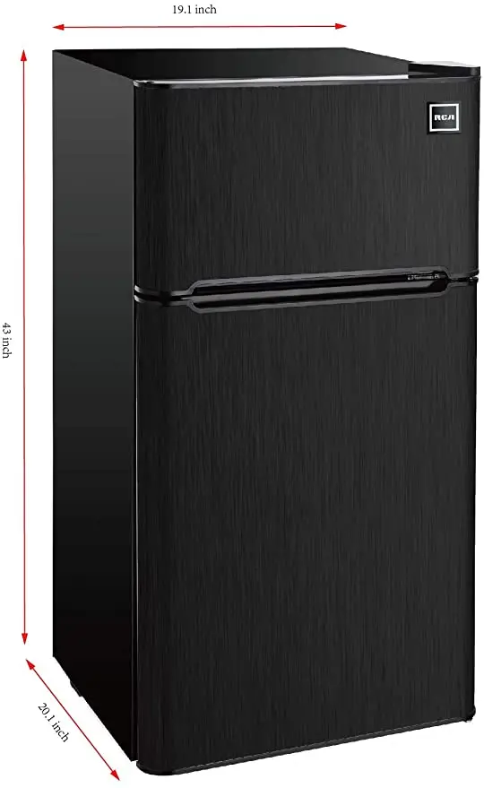 Rca Rfr469 4.5 Cu Ft 2-Door Black Refrigerator Stainless Steel 1