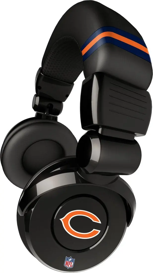 Ihip Nfh26chb Nfl Chicago Bears Black Dj Headphone W/In-Line Mic/Volume 1