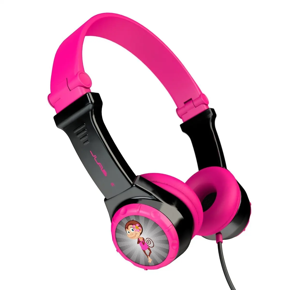 Jlab Audio Jk2blkpnkrtl Jbuddies Folding Kids Wired Headphones  - Black/Pink 1