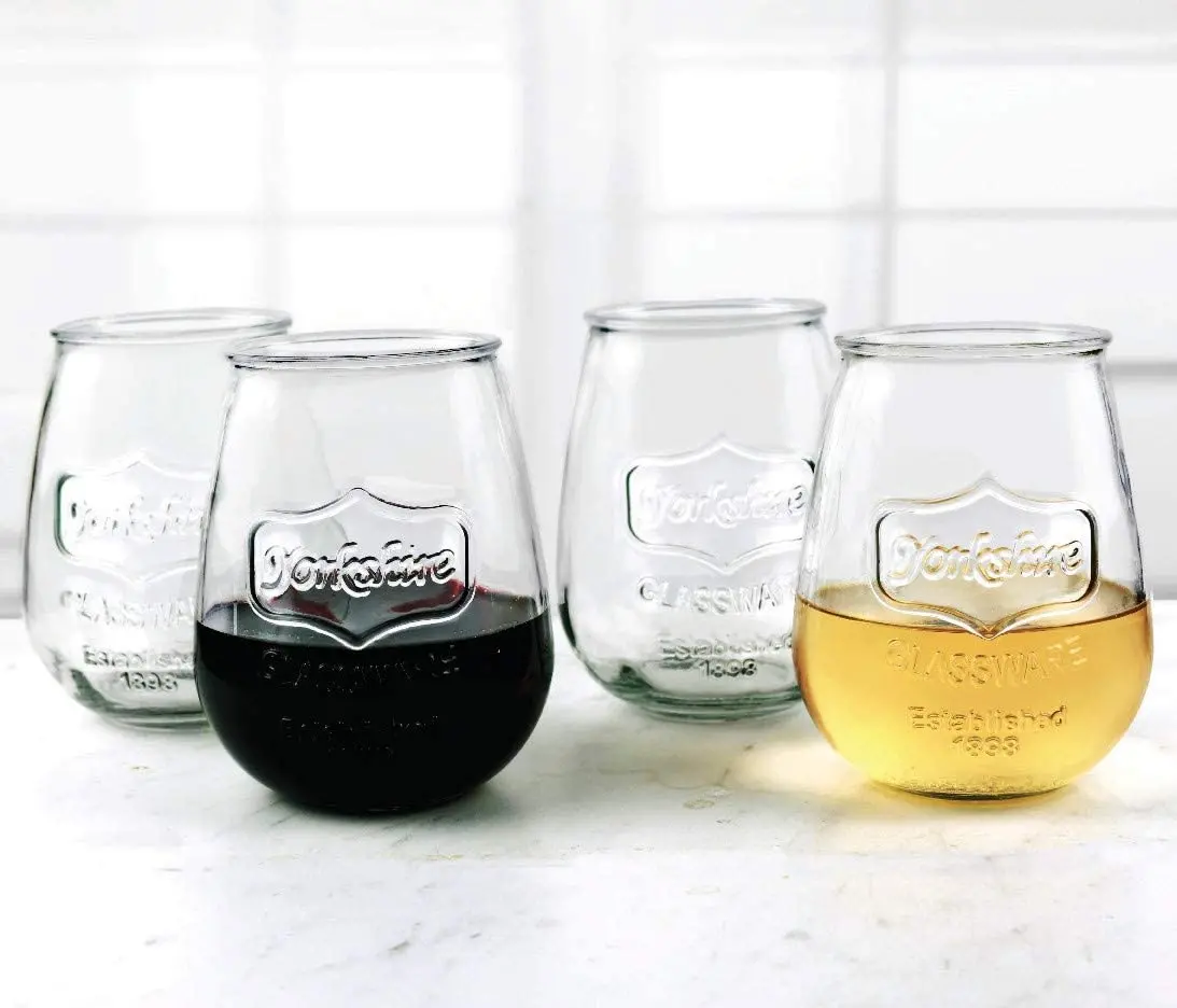 Circleware Yorkshire Set Of 4 Clear 20Oz. Stemless Wine Glasses 1