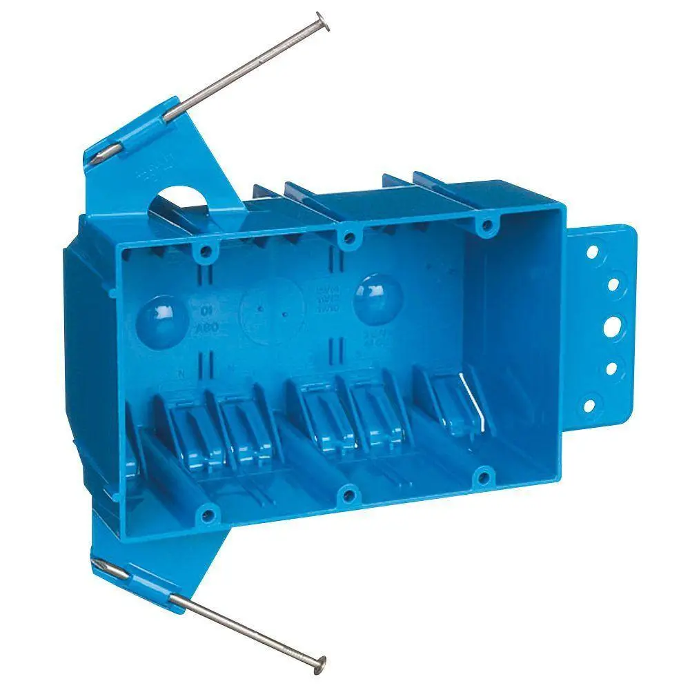 3-Gang 44 Cu. In. New Work Electrical Outlet Box And Switch 1