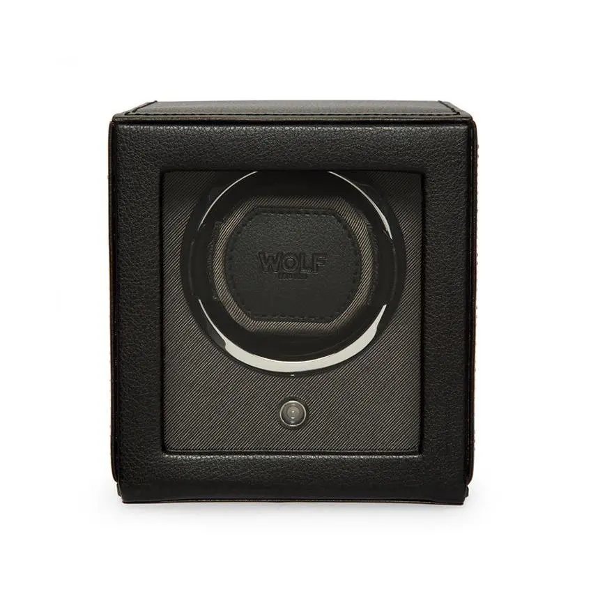 Cub Black Single Watch Winder With Cover 1