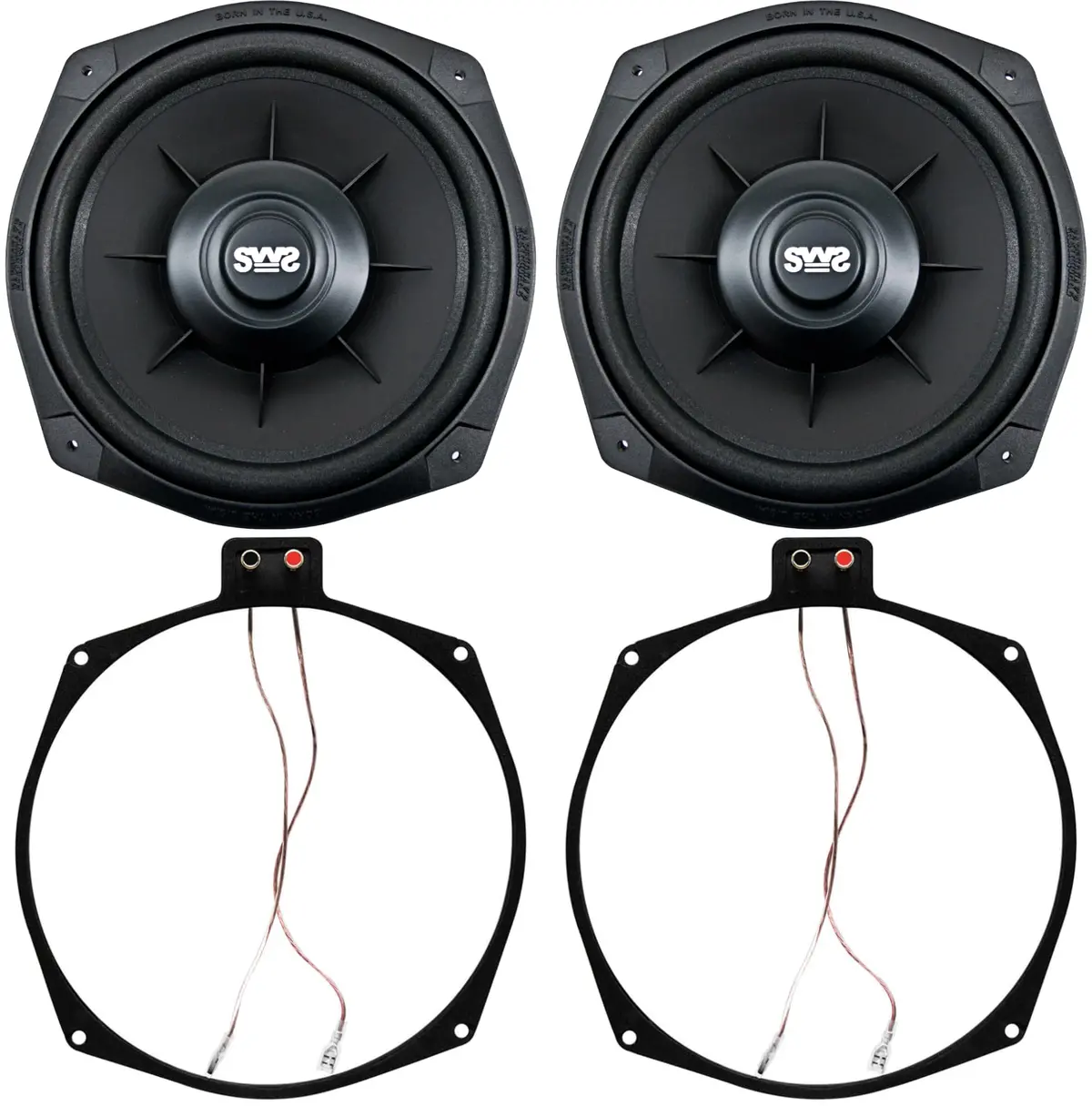 Earthquake Sound Sws-8X 8" 300 Watts 4 Ohm Shallow Subwoofer (Pair) 1