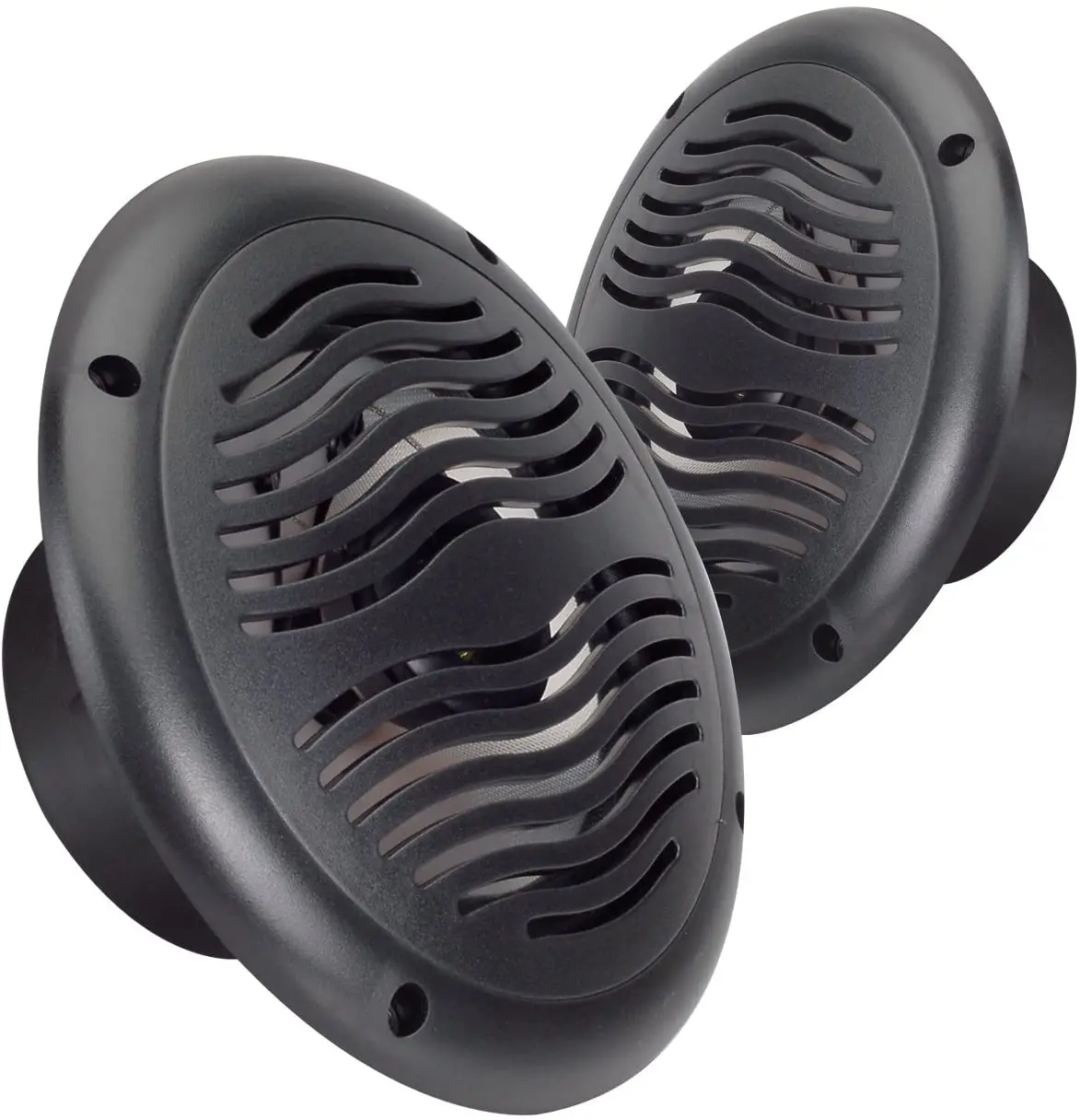 Magnadyne Wr65b Aquavibe Waterproof Marine 6 1/2" 2-Way Speaker W/ Grill - Black (Pair) 1