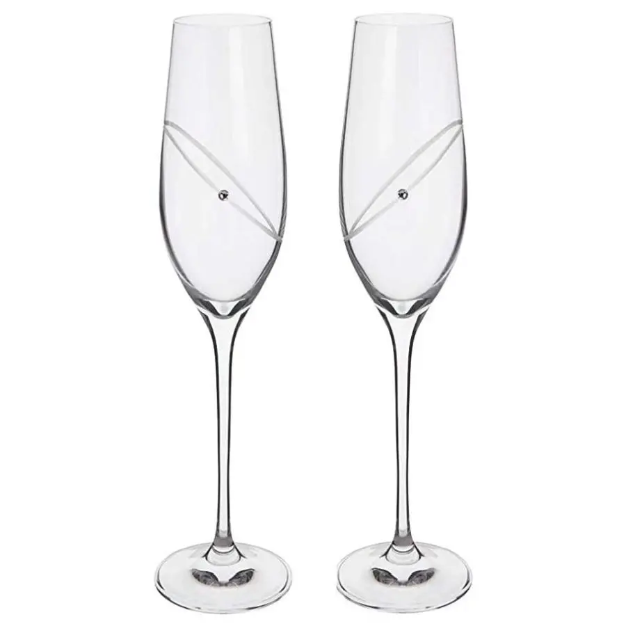 Dartington Crystal Pair Of Champagne Flutes 1