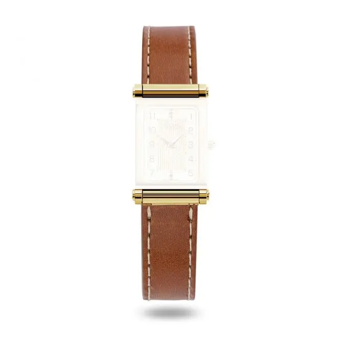 Antarès Interchangeable Watch Strap – Tan Leather / Gold Pvd 1